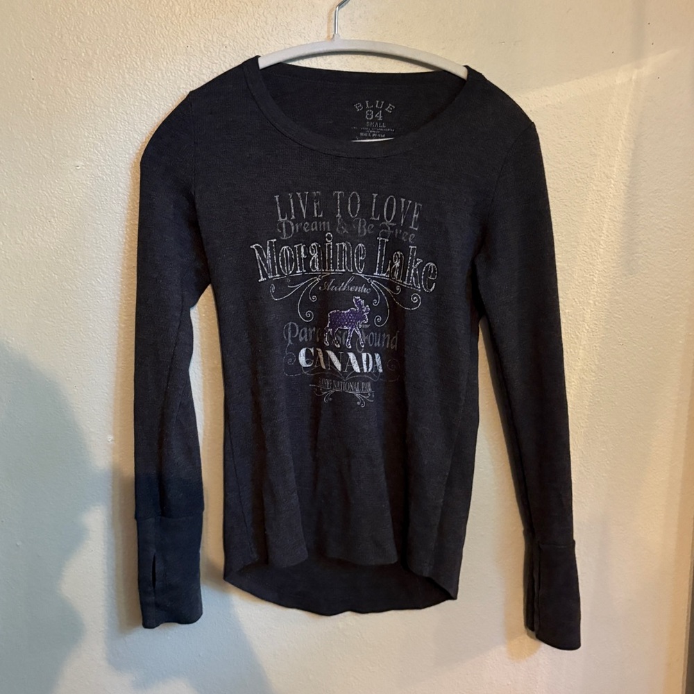Y2K grey waffle knit long sleeve